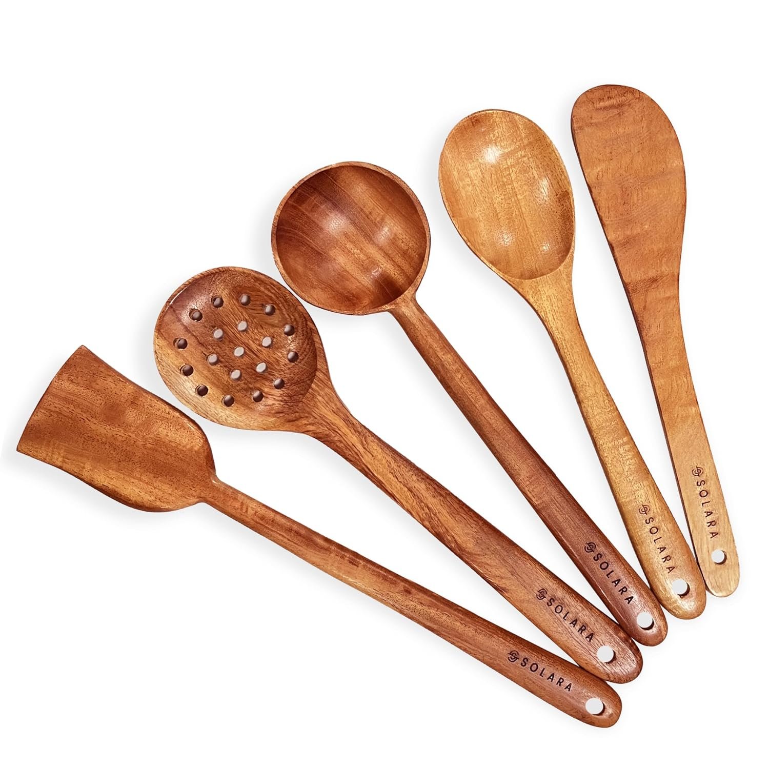 spoon 1 Premium Wooden Cooking Spoon Set – Eco-Friendly Handmade Kitchen Ladles - Image 1