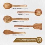 Premium Wooden Cooking Spoon Set – Eco-Friendly Handmade Kitchen Ladles - Image 4